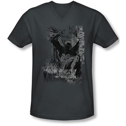 Batman - Mens The Knight Life V-Neck T-Shirt