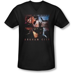 Arkham City - Mens Escape Is Impossible V-Neck T-Shirt