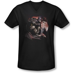 Arkham City - Mens Blood Moon V-Neck T-Shirt