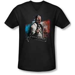 Arkham City - Mens Two Face V-Neck T-Shirt