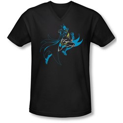 Batman - Mens Neon Batman V-Neck T-Shirt
