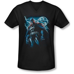 Batman - Mens Stormy Knight V-Neck T-Shirt