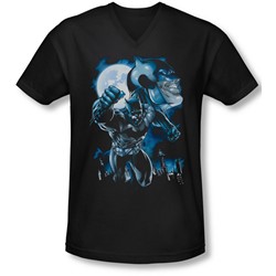 Batman - Mens Moonlight Bat V-Neck T-Shirt