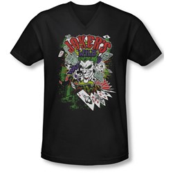 Batman - Mens Jokers Wild V-Neck T-Shirt