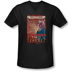 Batman - Mens Two Faces V-Neck T-Shirt