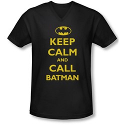 Batman - Mens Call Batman V-Neck T-Shirt