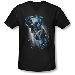 Batman - Mens Bat Crash V-Neck T-Shirt