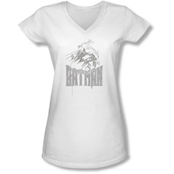 Batman - Juniors Knight Sketch V-Neck T-Shirt