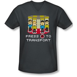 Star Trek - Mens Press A To Transport V-Neck T-Shirt
