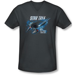 Star Trek - Mens The Final Frontier V-Neck T-Shirt
