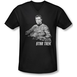 Star Trek - Mens Kirk Words V-Neck T-Shirt