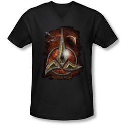 Star Trek - Mens Klingon Crest V-Neck T-Shirt