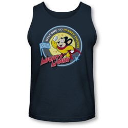 Mighty Mouse - Mens Planet Cheese Tank-Top