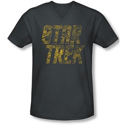 Star Trek - Mens Schematic Logo V-Neck T-Shirt