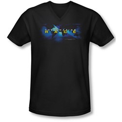 Amazing Race - Mens Faded Globe V-Neck T-Shirt