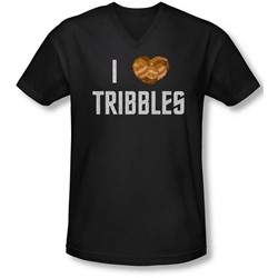 Star Trek - Mens I Heart Tribbles V-Neck T-Shirt