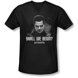 Star Trek - Mens Shall We Begin V-Neck T-Shirt