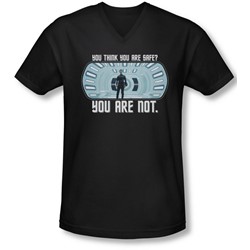 Star Trek - Mens Not Safe V-Neck T-Shirt