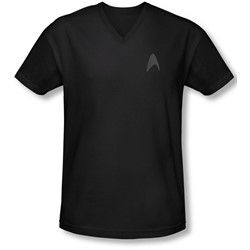Star Trek - Mens Darkness Command Logo V-Neck T-Shirt