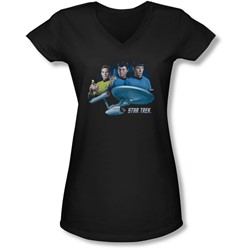 Star Trek - Juniors Main Three V-Neck T-Shirt