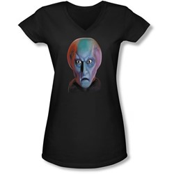 Star Trek - Juniors Balok Head V-Neck T-Shirt