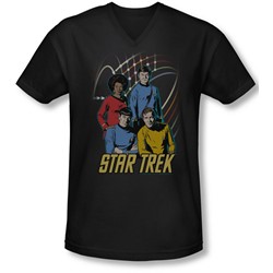 Star Trek - Mens Warp Factor 4 V-Neck T-Shirt