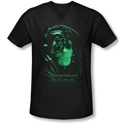 Star Trek - Mens Resistance Is Futile V-Neck T-Shirt