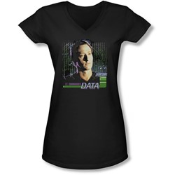 Star Trek - Juniors Data V-Neck T-Shirt