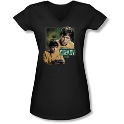 Star Trek - Juniors Ensign Chekov V-Neck T-Shirt