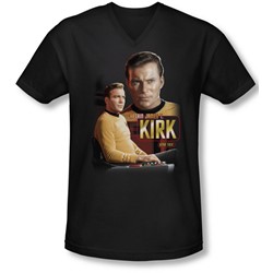 Star Trek - Mens Captain Kirk V-Neck T-Shirt