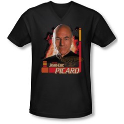 Star Trek - Mens Captain Picard V-Neck T-Shirt