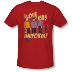Star Trek - Mens Man In Uniform Slim Fit T-Shirt