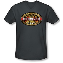 Survivor - Mens Fiji V-Neck T-Shirt