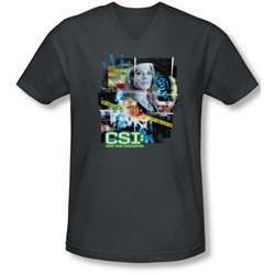 Csi - Mens Evidence Collage V-Neck T-Shirt