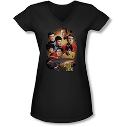 Star Trek - Juniors Heart Of The Enterprise V-Neck T-Shirt