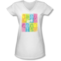 90210 - Juniors Color Block Of Friends V-Neck T-Shirt
