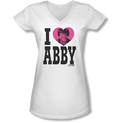 Ncis - Juniors I Heart Abby V-Neck T-Shirt