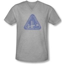 Star Trek - Mens Distressed Logo V-Neck T-Shirt