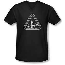 Star Trek - Mens White Academy Logo V-Neck T-Shirt