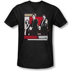 Criminal Minds - Mens Guns Drawn V-Neck T-Shirt
