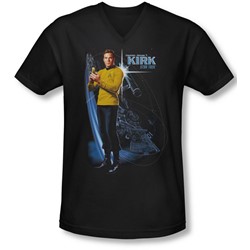 Star Trek - Mens Galactic Kirk V-Neck T-Shirt