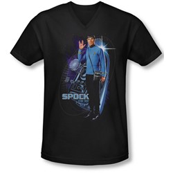 Star Trek - Mens Galactic Spock V-Neck T-Shirt