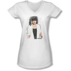 Ncis - Juniors Abby Skulls V-Neck T-Shirt