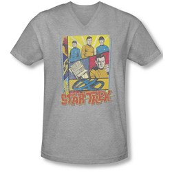 Star Trek - Mens Vintage Collage V-Neck T-Shirt