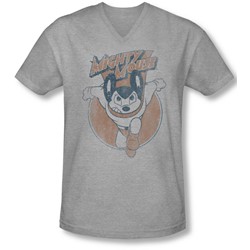Mighty Mouse - Mens Flying With Purpose V-Neck T-Shirt