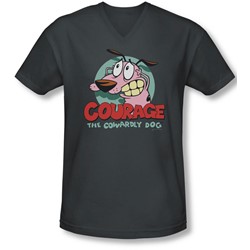 Courage The Cowardly Dog - Mens Courage V-Neck T-Shirt
