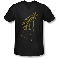Johnny Bravo - Mens Bravo Hair V-Neck T-Shirt