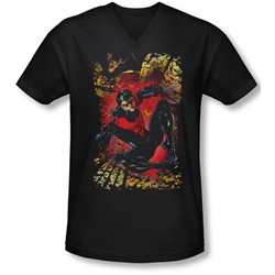 Jla - Mens Nightwing #1 V-Neck T-Shirt