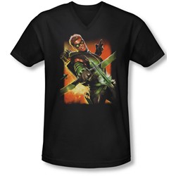 Jla - Mens Green Arrow #1 V-Neck T-Shirt