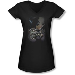 Batman - Juniors Batman #1 V-Neck T-Shirt
